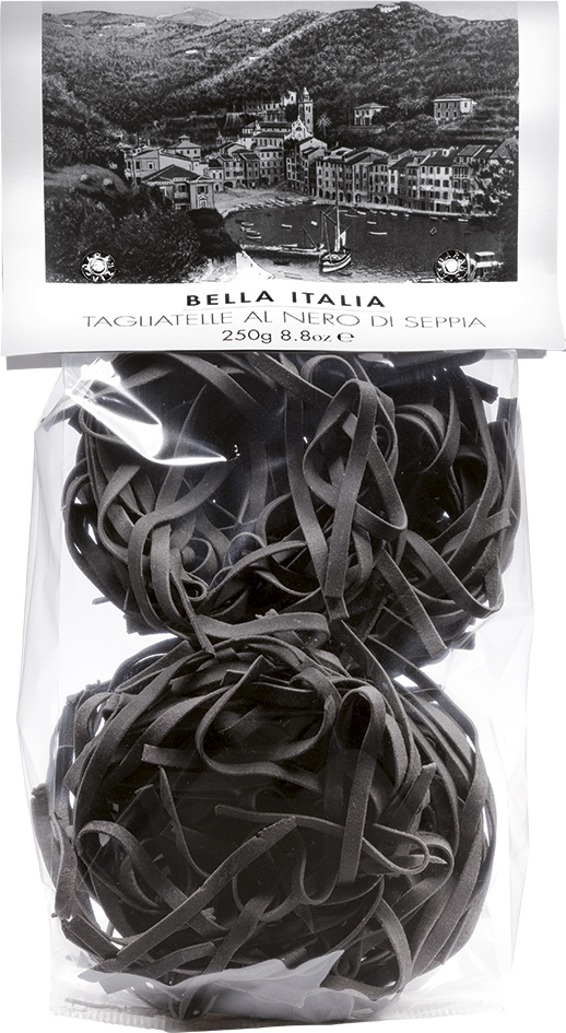 BIBU0008 - Tagliatelle nero seppia 250 g - Bella Italia
